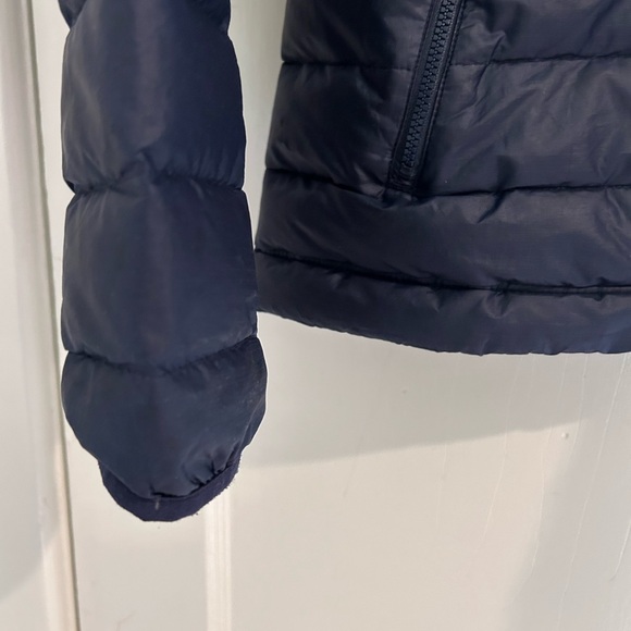 Patagonia men’s medium navy blue down sweater puffer jacket with pockets - Picture 5 of 16